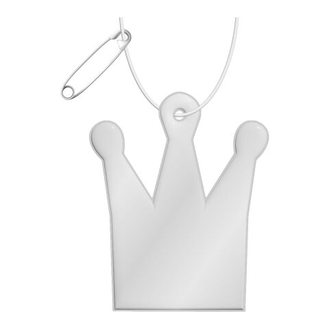 RFX™ reflektierender TPU-Aufhänger Krone weiß | ohne Werbeanbringung | Nicht verfügbar | Nicht verfügbar