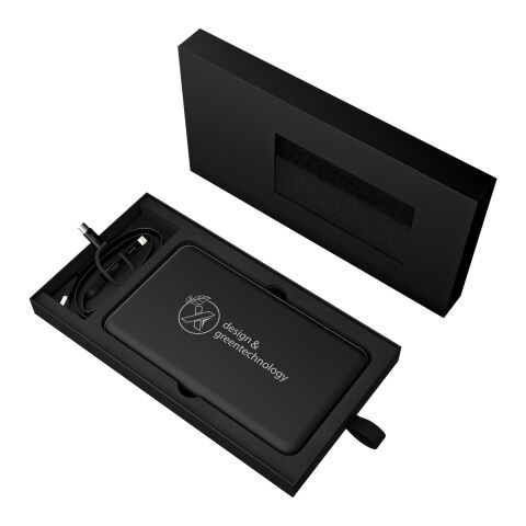 SCX.design P29 5000 mAh Solar-Taschenpowerbank mit Leuchtlogo schwarz-weiss | ohne Werbeanbringung | Nicht verfügbar | Nicht verfügbar
