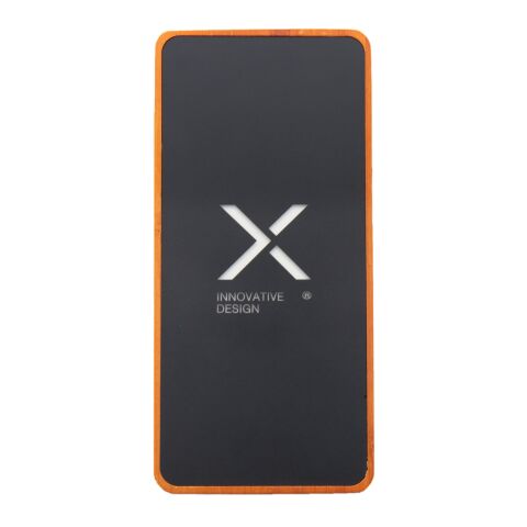 SCX.design P48 10.000 mAh magnetische 15W Powerbank aus Holz mit Leuchtlogo holz-schwarz | ohne Werbeanbringung | Nicht verfügbar | Nicht verfügbar