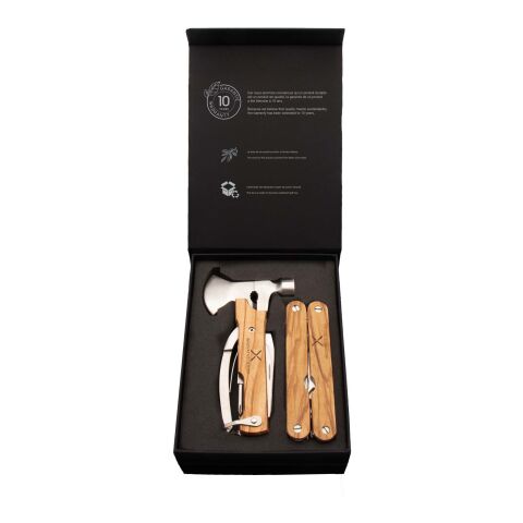 SCX.design T32 Multitool Set aus Holz hellbraun | ohne Werbeanbringung | Nicht verfügbar | Nicht verfügbar