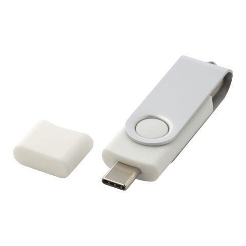 OTG Rotate USB Typ-C Stick weiß | 64 GB | 1-farbiger Tampondruck | Rückseite | 27 mm x 13 mm