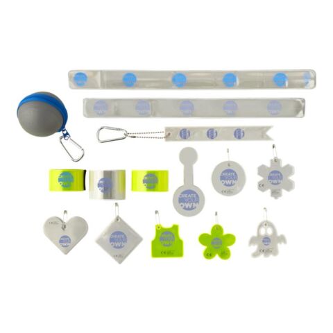 Musterbox mit reflektierenden Produkten Ohne Werbeanbringung