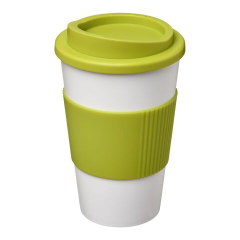 Americano® 350 ml Isolierbecher mit Schutzring und Schraubverschluss weiss-limone | ohne Werbeanbringung | Nicht verfügbar | Nicht verfügbar
