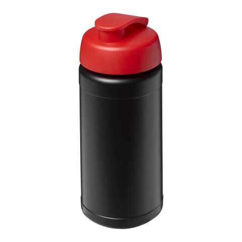 Baseline® Plus 500 ml Sportflasche mit Klappdeckel schwarz-rot | ohne Werbeanbringung | Nicht verfügbar | Nicht verfügbar