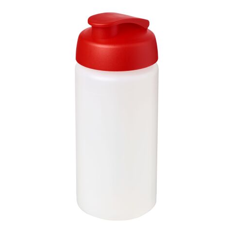 Baseline® Plus grip 500 ml Sportflasche mit Klappdeckel weiss-rot | ohne Werbeanbringung | Nicht verfügbar | Nicht verfügbar