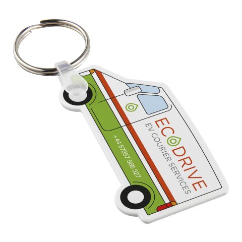 Tait Van Schlüsselanhänger aus recyceltem Material weiß | ohne Werbeanbringung | Nicht verfügbar | Nicht verfügbar