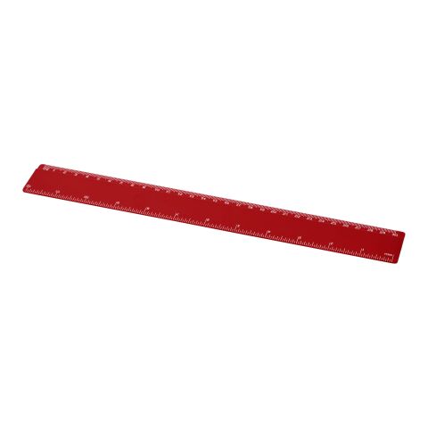 Renzo 30 cm Kunststoff-Lineal rot | ohne Werbeanbringung | Nicht verfügbar | Nicht verfügbar