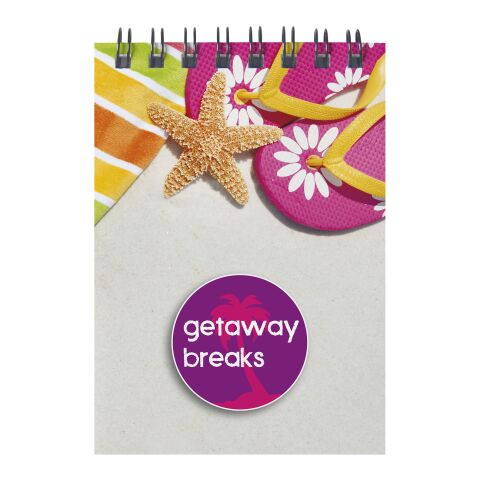 Desk-Mate® Wire-O-Bindung A7 Notizbuch weiß-schwarz | 50 pages | ohne Werbeanbringung | Nicht verfügbar | Nicht verfügbar