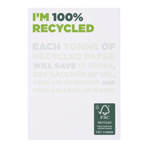 Desk-Mate® A7 recycelter Notizblock weiss | 25 pages | ohne Werbeanbringung | Nicht verfügbar | Nicht verfügbar