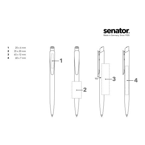 senator Dart Polished Basic Druckkugelschreiber weiß-gelb | ohne Werbeanbringung | ohne Werbeanbringung | Nicht verfügbar