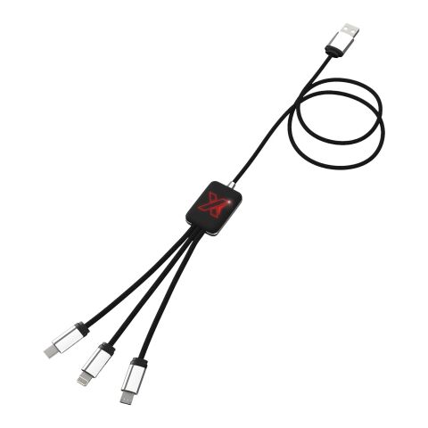 SCX.design C17 Easy to Use Ladekabel mit Leuchtlogo Standard | rot-schwarz | ohne Werbeanbringung | Nicht verfügbar | Nicht verfügbar