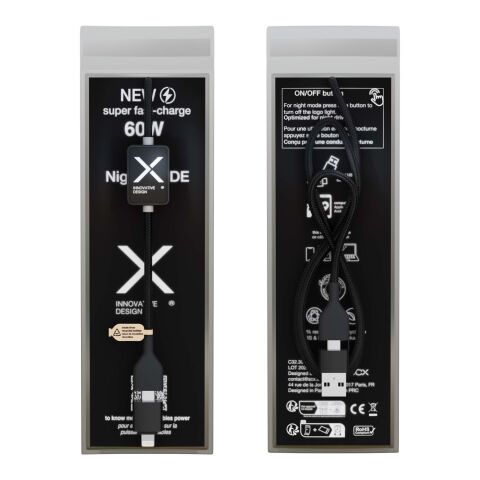 SCX.design C32 60W Ladekabel mit Schalter und Leuchtlogo Standard | schwarz | ohne Werbeanbringung | Nicht verfügbar | Nicht verfügbar