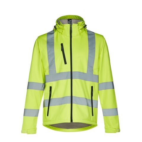 THC ZAGREB WORK. Softshell-Jacke mit hoher Sichtbarkeit (Unisex) Gelb Hexachrome | ohne Werbeanbringung | Nicht verfügbar | Nicht verfügbar | Nicht verfügbar