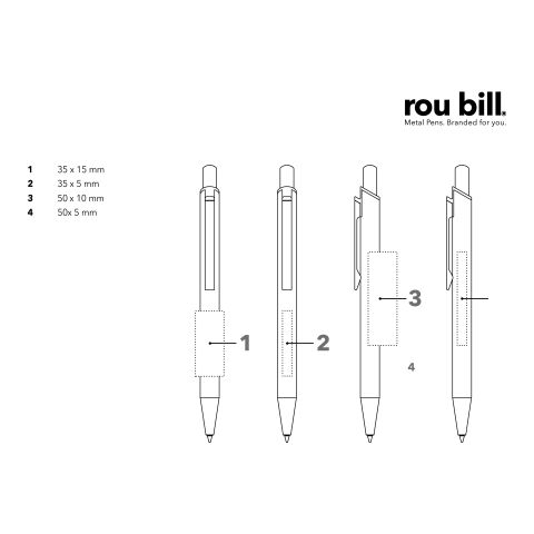 roubill Arvent Glossy Kugelschreiber Schwarz | ohne Werbeanbringung | Nicht verfügbar | Nicht verfügbar