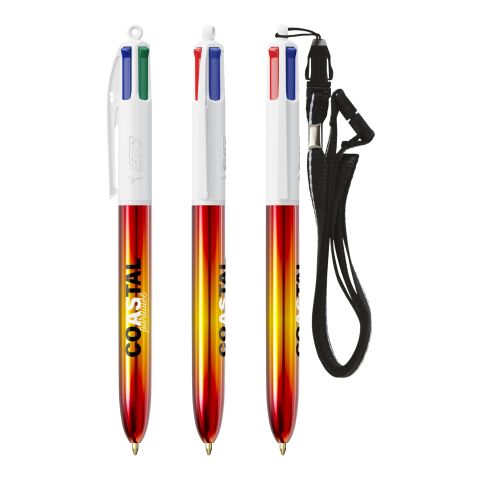 BIC® 4 Colours® Flags Collection mit Lanyard Rot-gelb-Rot