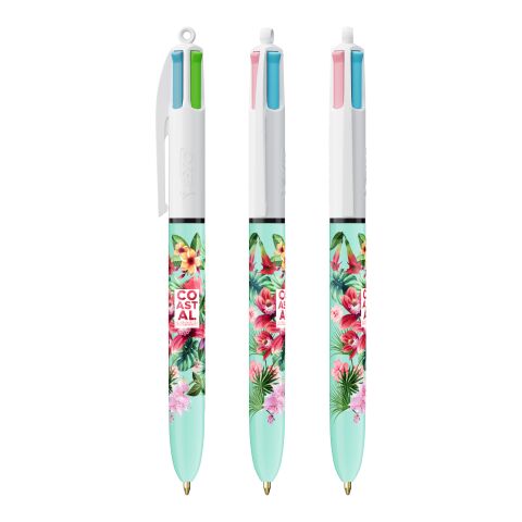 BIC® 4 Colours Fashion Kugelschreiber Weiß-hellblau | ohne Werbeanbringung | Nicht verfügbar | Nicht verfügbar