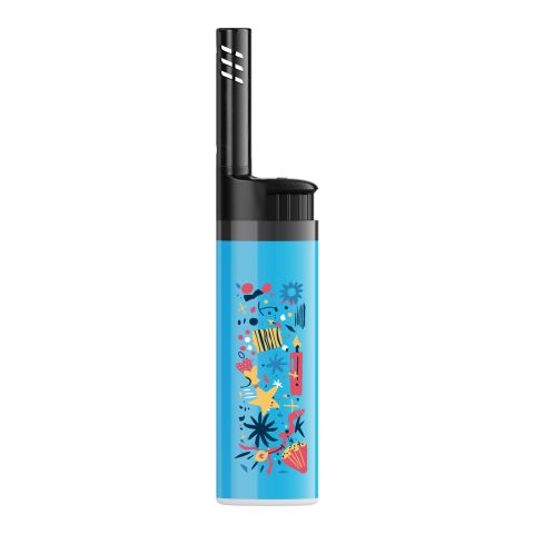 BIC® EZ Reach™ Feuerzeug mittelblau | 1-farbiger Siebdruck | Körper-Seite A | 20.00 mm x 50.00 mm