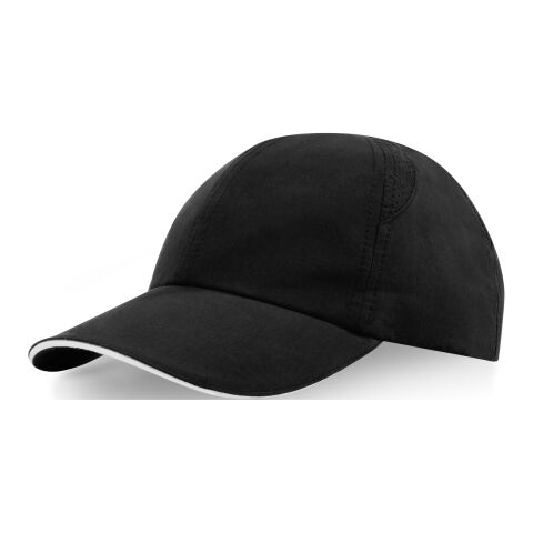 Morion GRS recycelte Cool Fit Kappe mit sechs Segmenten Priority | schwarz | Nicht verfügbar | Digital DTF Transfer | Vorderseite | 50 mm x 50 mm | 100