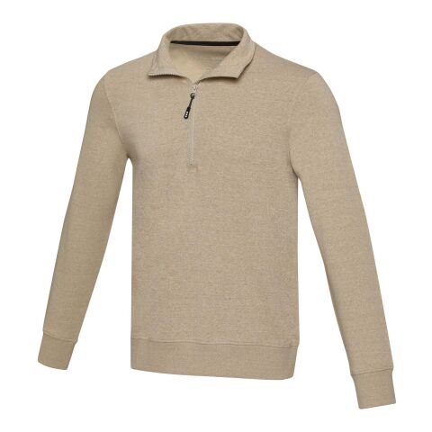 Tin Aware™ Pullover mit Half-Zip Reißverschluss aus recyceltem Material Unisex Standard | Oatmeal | XS | ohne Werbeanbringung | Nicht verfügbar | Nicht verfügbar | Nicht verfügbar