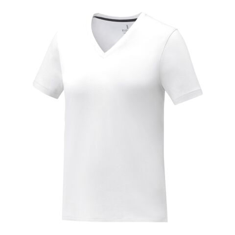 Somoto T-Shirt mit V-Ausschnitt für Damen Weiß | S