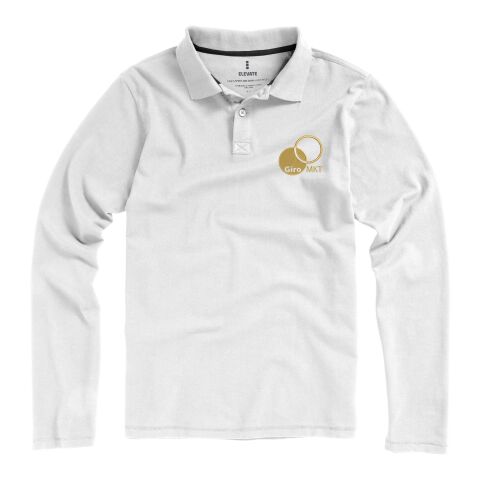 Oakville Langarm Poloshirt Standard | weiss | XL | ohne Werbeanbringung | Nicht verfügbar | Nicht verfügbar | Nicht verfügbar
