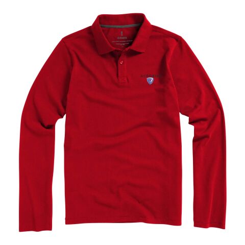 Oakville Langarm Poloshirt rot | L