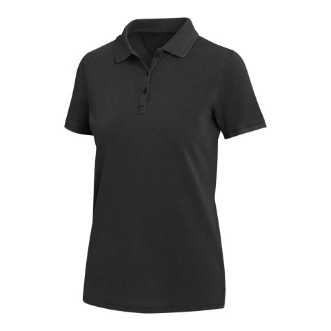 Calgary Poloshirt für Damen im Washed Look, 200 g/m2 Standard | schwarz | M | ohne Werbeanbringung | Nicht verfügbar | Nicht verfügbar | Nicht verfügbar