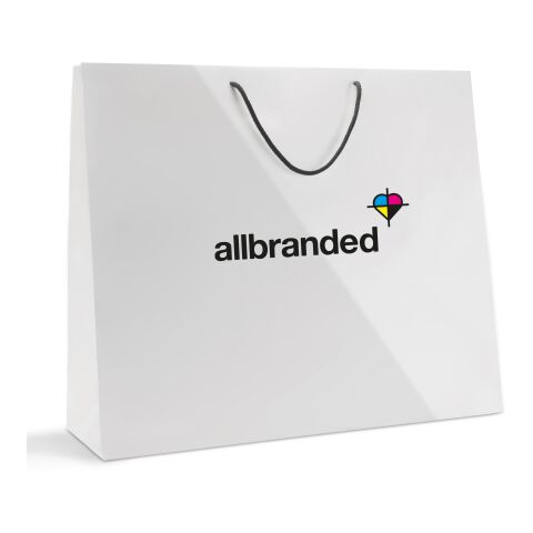 Papiertragetasche 60 x 50 cm mit farbigen Kordeln 4C Offsetdruck | glänzend | 456 - rosa