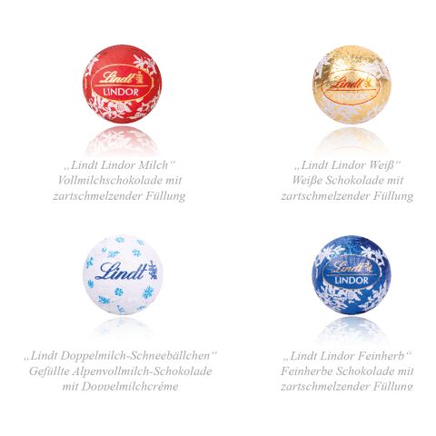 Adventskalender "Centro" mit Lindt Schokolade, Inlay aus Papier bunt | ohne Werbeanbringung