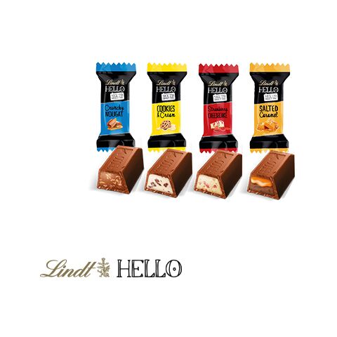 Wand-Adventskalender Lindt HELLO bunt | ohne Werbeanbringung