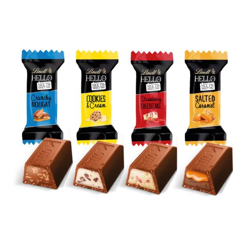 Wand-Adventskalender Lindt HELLO, Inlay aus Papier bunt | ohne Werbeanbringung