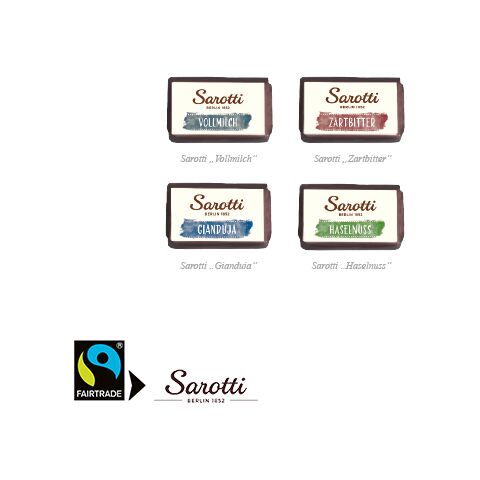 Adventskalender Weihnachtsbuch mit Sarotti Fairtrade® bunt | ohne Werbeanbringung