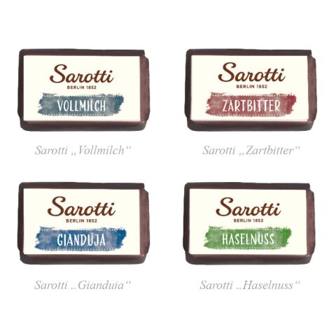 Adventskalender "individuelle Kalenderform" mit Sarotti Fairtrade® Schokolade, Inlay aus Papier bunt | ohne Werbeanbringung