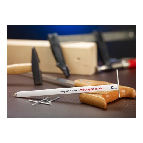 Magnet-Zimmermannsbleistift, 24 cm 2-farbiger Tampondruck