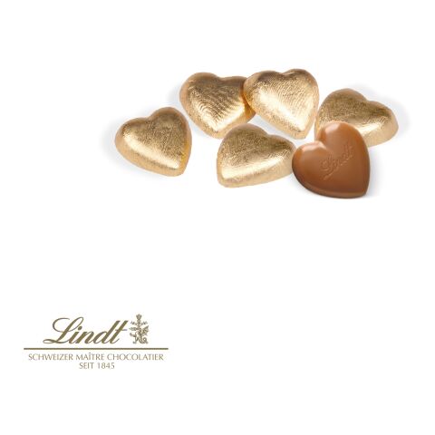 Präsentbox mit Lindt Schokoherzen bunt | ohne Werbeanbringung