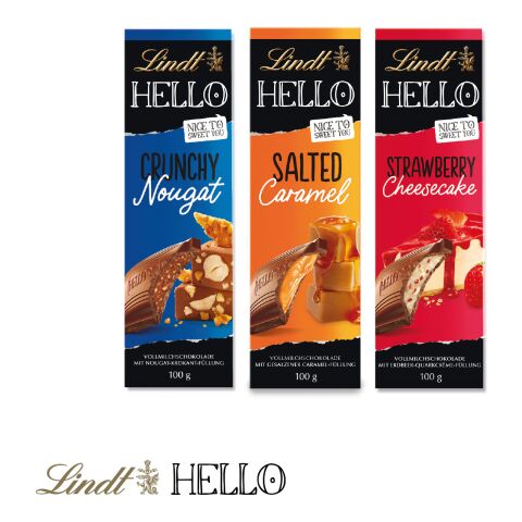 Schokoladentafel Lindt HELLO bunt | ohne Werbeanbringung | Lindt HELLO