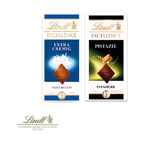 Schokoladentafel Lindt "Excellence" bunt | ohne Werbeanbringung