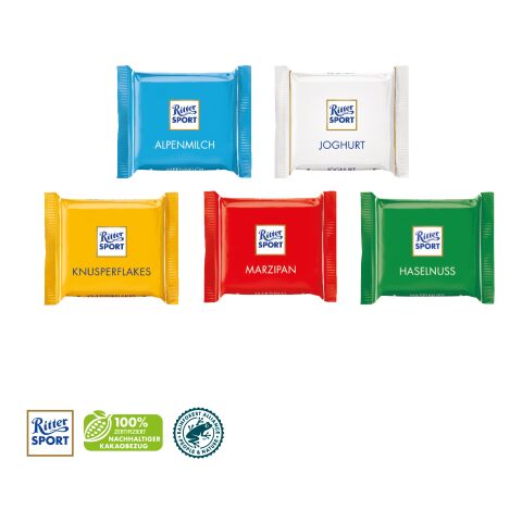 Ritter Sport „Mini” Im Werbebriefchen bunt | ohne Werbeanbringung