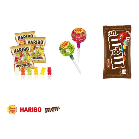 Welcome Goodie Bag bunt | ohne Werbeanbringung | M&amp;M´s, HARIBO,Chupa Chups