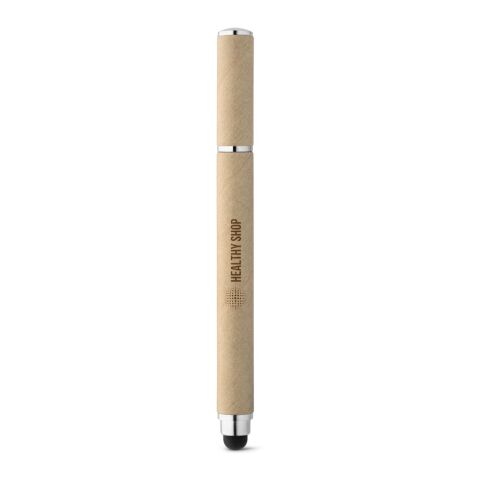 PAPYRUS. Kugelschreiber aus Kraftpapier und ABS mit Touchpen-Spitze Grün | ohne Werbeanbringung | Nicht verfügbar | Nicht verfügbar | Nicht verfügbar