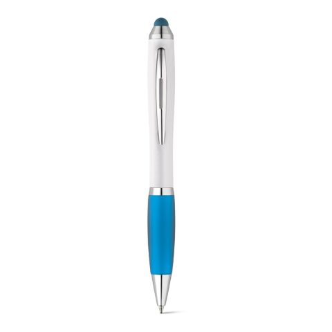 SANS. Kugelschreiber mit Drehmechanik und Metallclip Hellblau