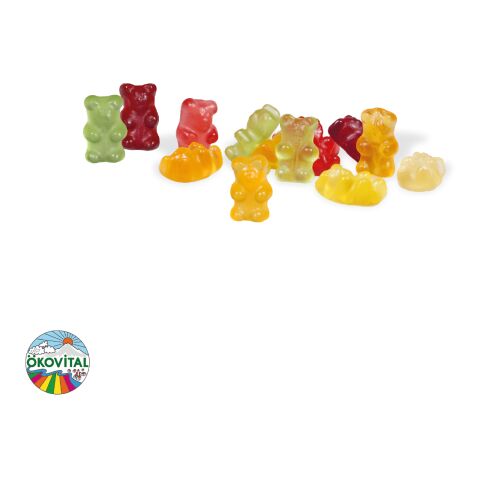 Werbe-Fruchtgummi Paperbox mit Einleger bunt | ohne Werbeanbringung