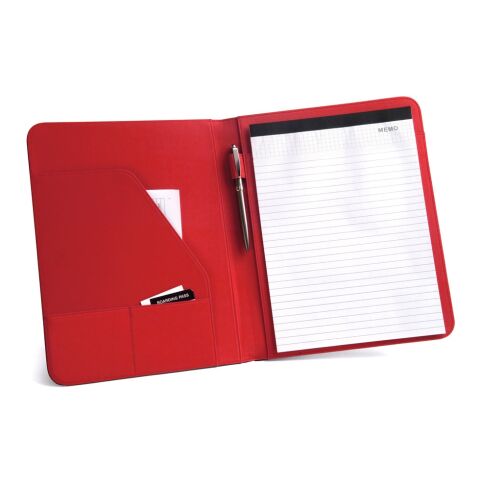 FITZGERALD. A4 Schreibmappe aus PU und 800D mit linierte Seiten Schreibblock Rot | ohne Werbeanbringung | Nicht verfügbar | Nicht verfügbar | Nicht verfügbar