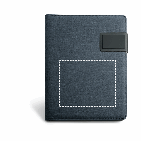 PYNCHON. A5-Schreibmappe aus Leinenimitat und PU mit linierte Seiten Schreibblock Blau | ohne Werbeanbringung | Nicht verfügbar | Nicht verfügbar | Nicht verfügbar