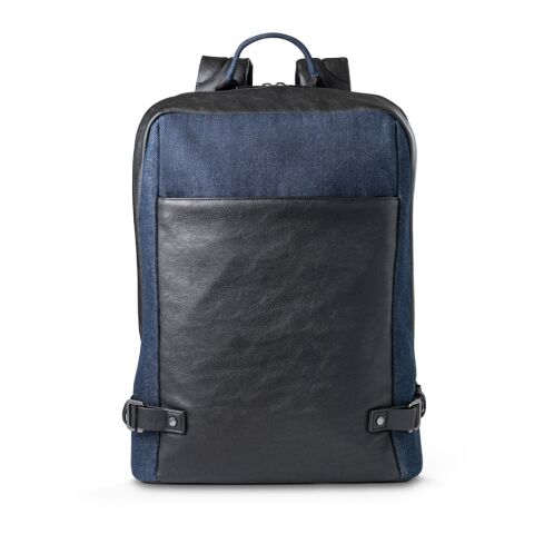 DIVERGENT BACKPACK I. Laptop-Rucksack bis zu 15.6'' aus Denim und PU Dunkelblau | ohne Werbeanbringung | Nicht verfügbar | Nicht verfügbar | Nicht verfügbar