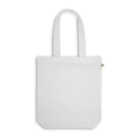 MERIDA. Tragetasche (220 g/ m²) aus Baumwolle (50%), recycelter Baumwolle (30%) und polyester (20% rPET) Weiß | ohne Werbeanbringung | Nicht verfügbar | Nicht verfügbar | Nicht verfügbar