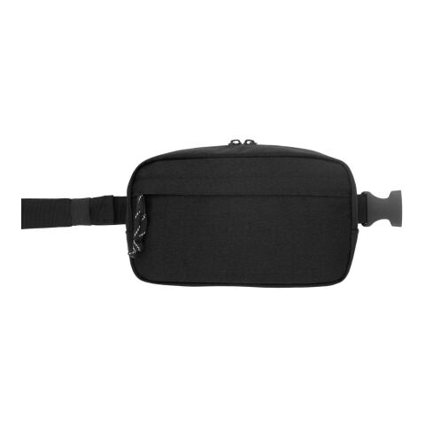 MYKONOS. Gürteltasche aus 600D recyceltem Polyester und Innenfutter aus 210D recyceltem Polyester Schwarz | ohne Werbeanbringung
