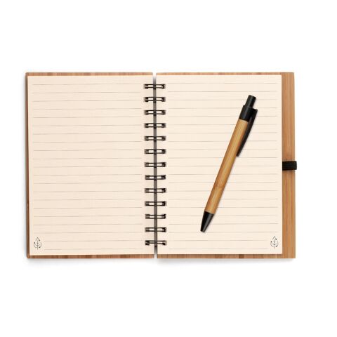 DICKENS A5. A5 Spiralnotizbuch aus Bambus mit 100% Recyclingpapier Natur | ohne Werbeanbringung | Nicht verfügbar | Nicht verfügbar | Nicht verfügbar