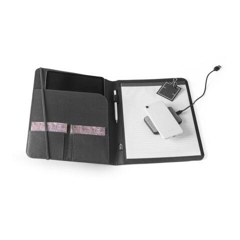 EMERGE FOLDER II. A4 Mappe aus recyceltem Polyester (100% rPET) 300D mit elastischem Verschluss schwarz | ohne Werbeanbringung | Nicht verfügbar | Nicht verfügbar | Nicht verfügbar