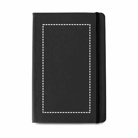 HEMINGWAY SQUARE. A5-Notizbuch aus PU mit kariertem Papier schwarz | ohne Werbeanbringung | Nicht verfügbar | Nicht verfügbar | Nicht verfügbar